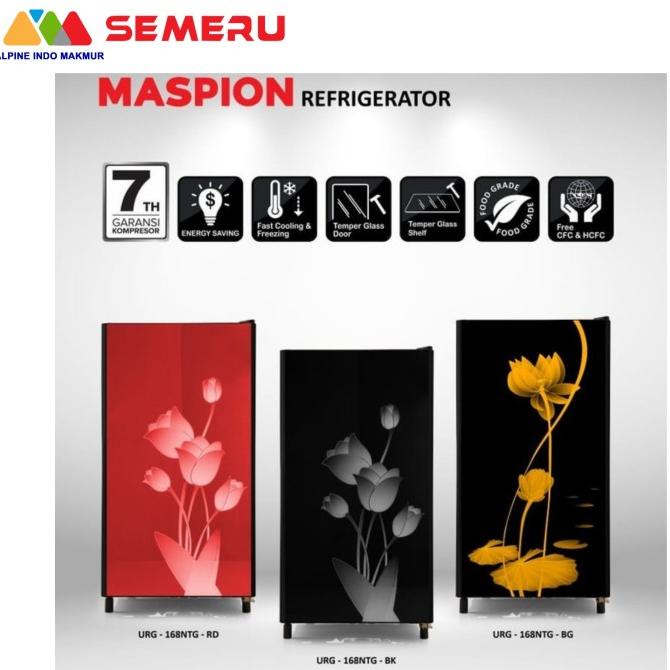 +++++] MASPION KULKAS 1 PINTU 168 URG-168 NTG KHUSUS MAKASSAR
