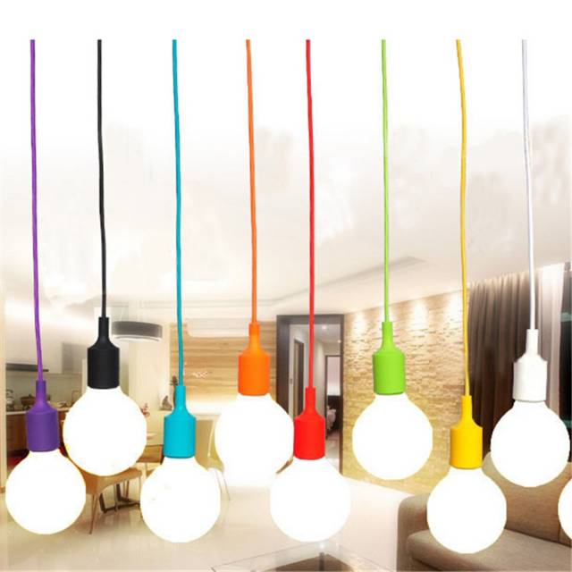 Fitting Karet Warna - Fitting Gantung Hias - Lampu Gantung Warna