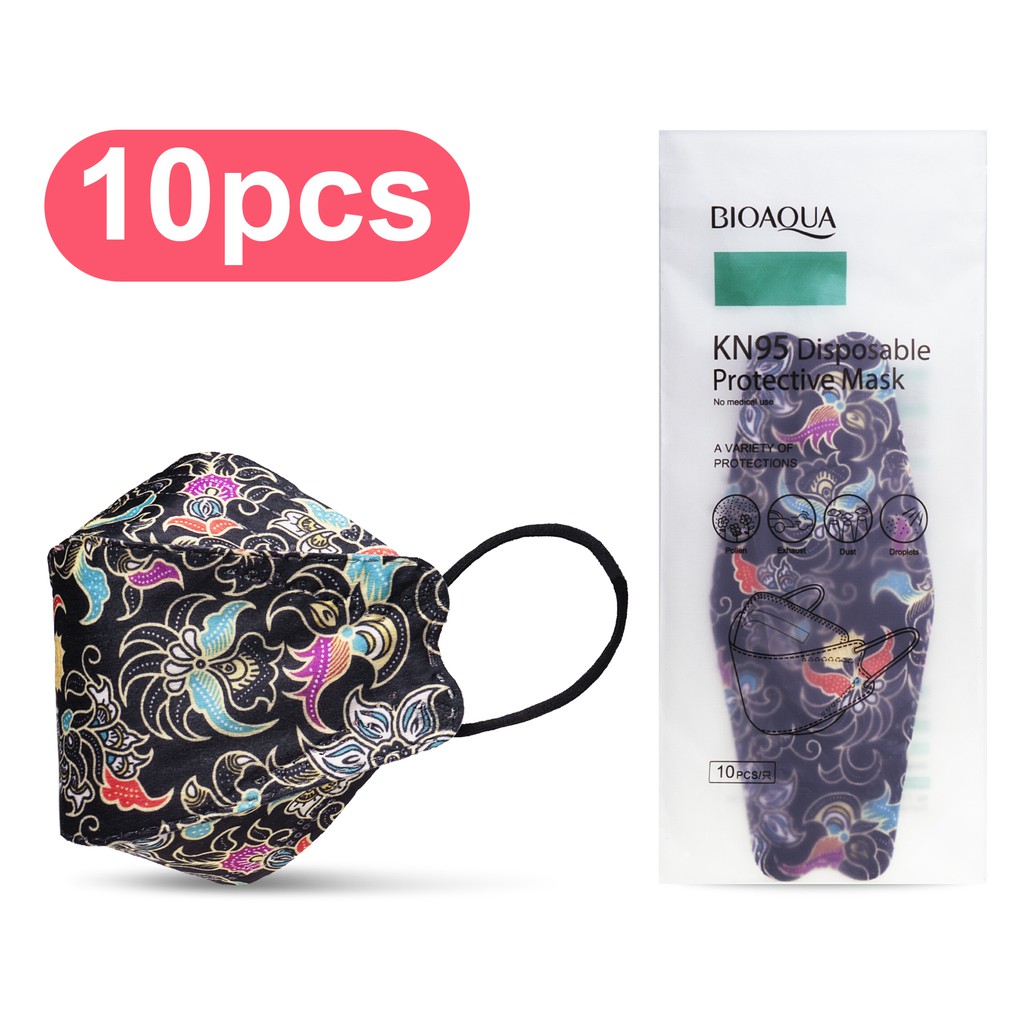 Masker KF94 BIOAQUA Motif Batik Disposable Premium warna warni