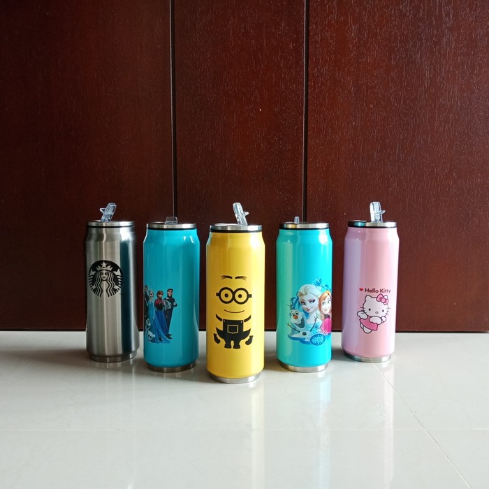Tumbler botol minum dengan sedotan 500ML