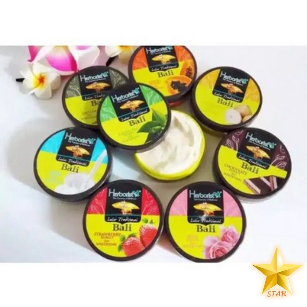 Herborist Lulur Tradisional Brightening Body Scrub Bali 100 gr / 200 gr