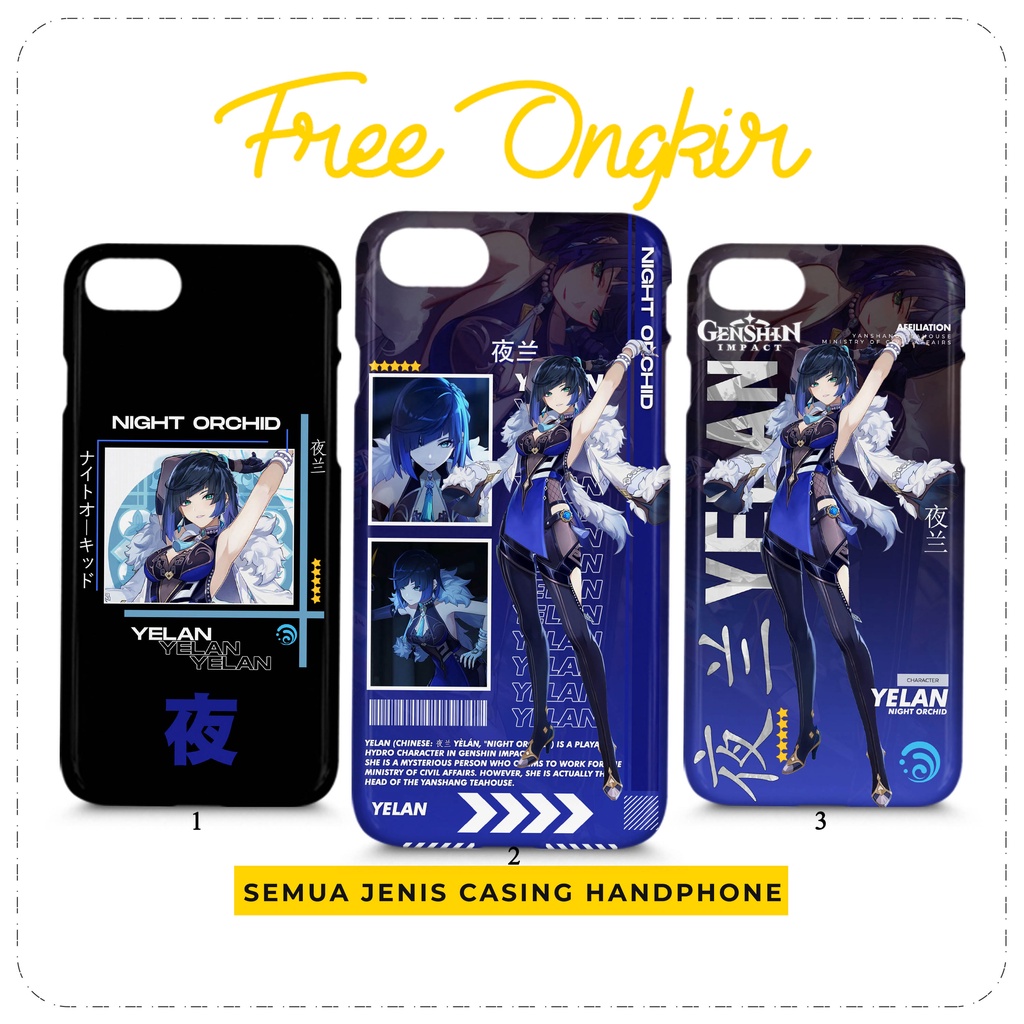 Case Genshin Impact Yelan Custom Casing HP All Type