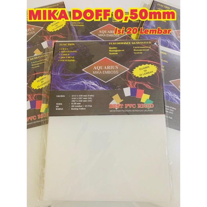 

Cover Mika Jilid Doff Atau Pp Pasir 0.50Mm A4 Isi 20 Lembar Terlaris