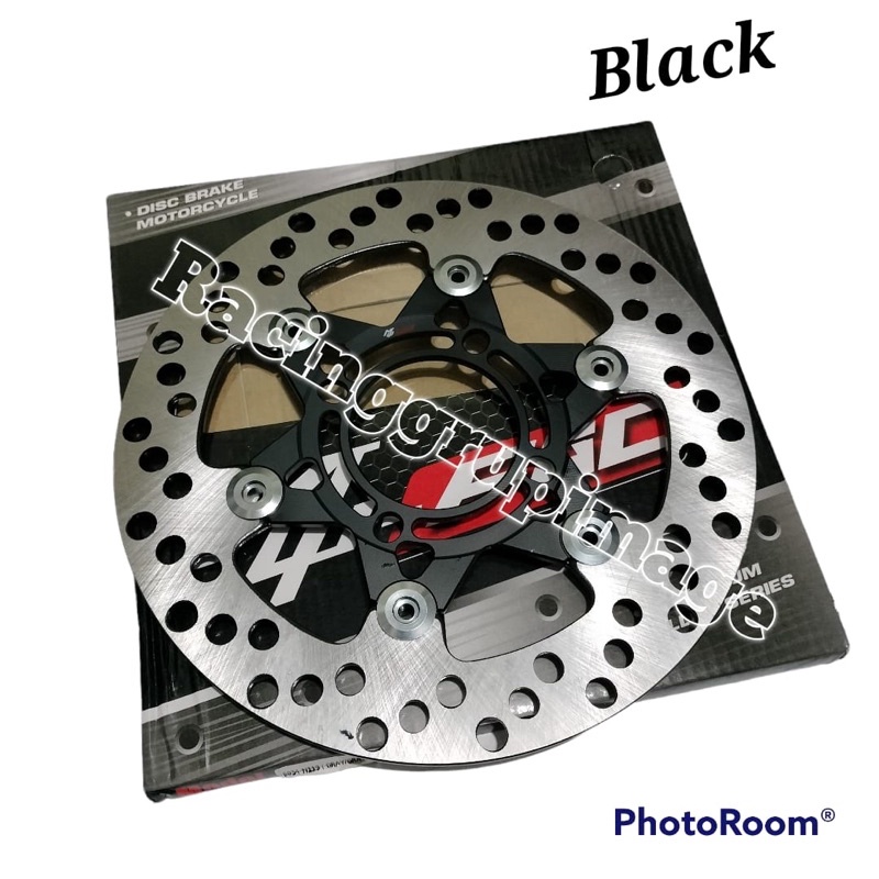 DISC PIRINGAN CAKRAM DEPAN ROTOR BR3MB0 3 DIMENSI 220MM NOUVO XRIDE JUPITER MX VEGA FIZR MIO BEAT - Black