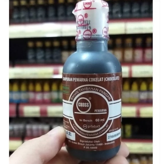

Cross Cokelat (Chocolate) 60ml Campuran Pewarna Makanan Bahan Tambahan Pangan