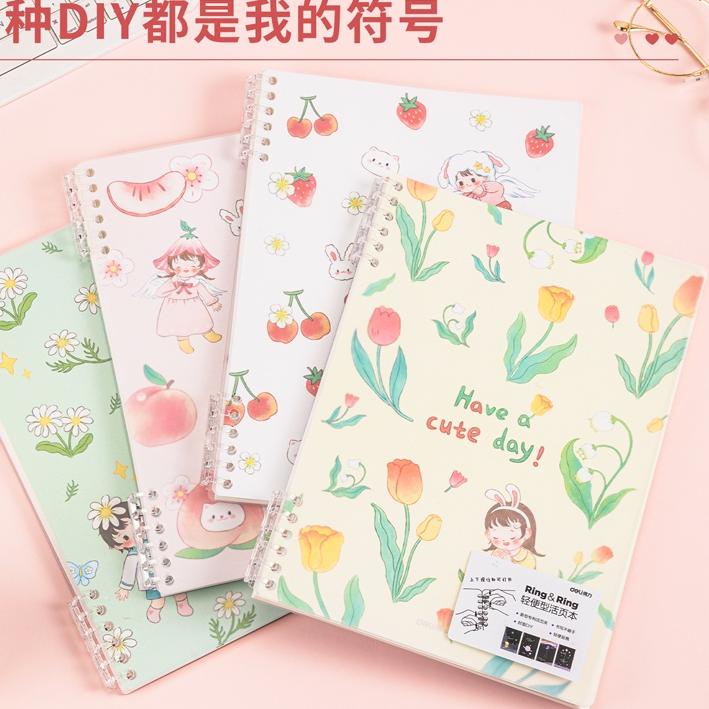 

Kirim Sekarang Deli Loose-Leaf Notebook / Binder Buku Catatan Lucu Dapat di Refill Isi 50 Lembar A5 B5 2450X 45G!!