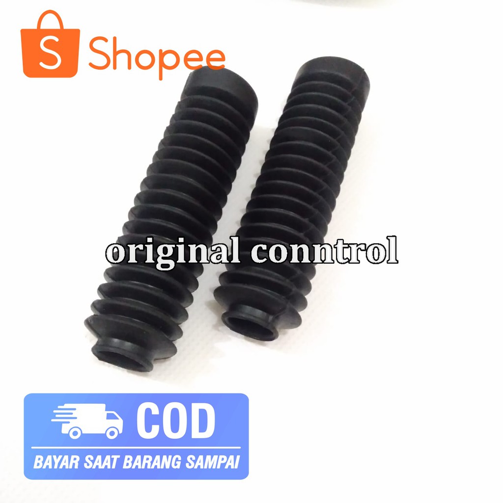 Tutup Cover /Karet Shock Depan Trail Spiral Ukuran Medium / Sedang - HITAM