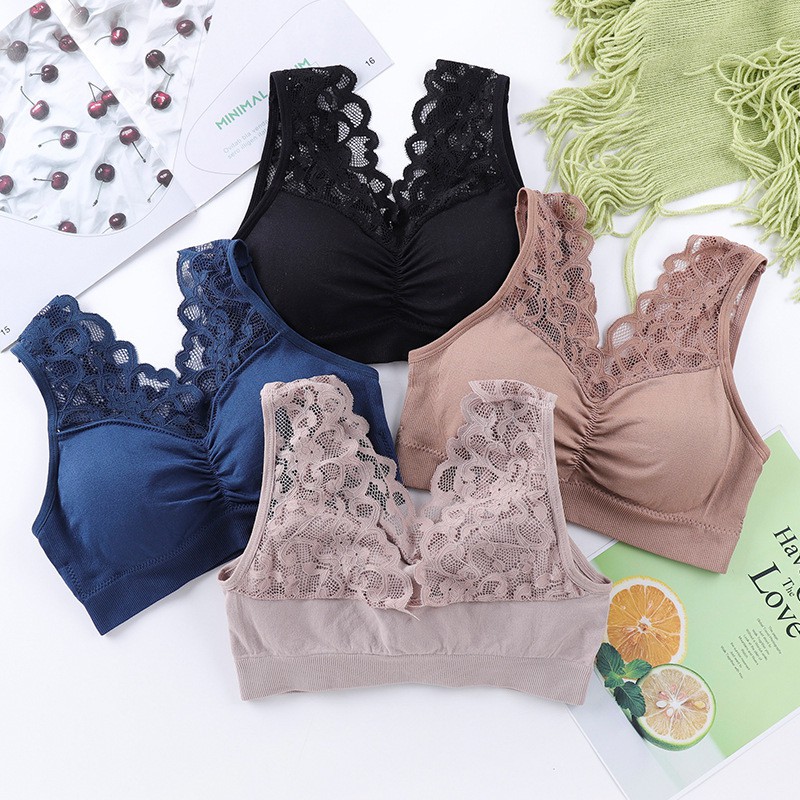 BH Wanita Tanpa Kawat Halus Bra bralette dengan Busa IMPORT BH09