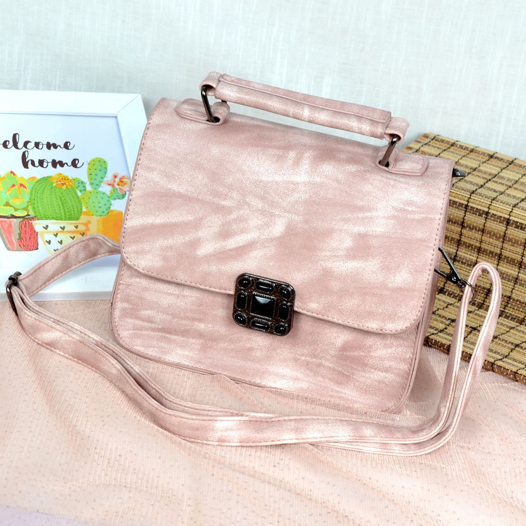 Tas bahu wanita portabel busana liar - tas persegi - import 44017