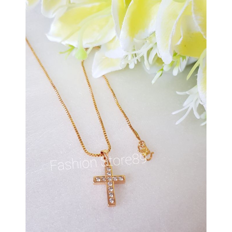 Fashion Xuping Salib full permata kalung rohani salib bestseller xuping