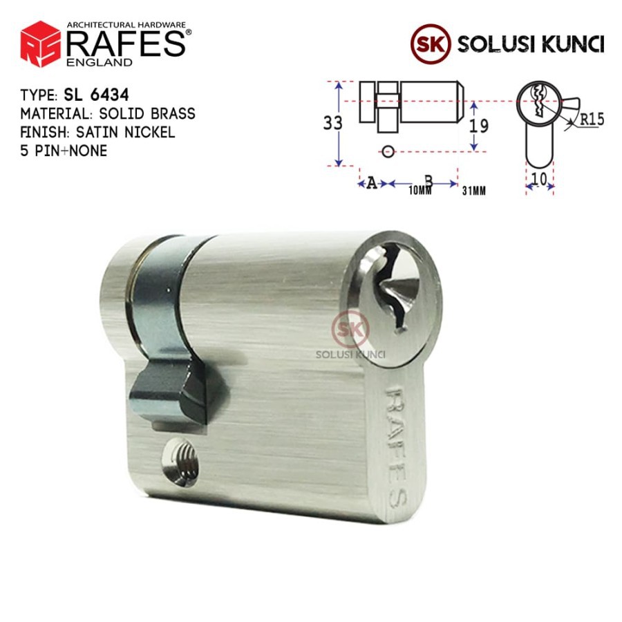 Silinder RAFES ENGLAND Solid Brass (SL 6434)