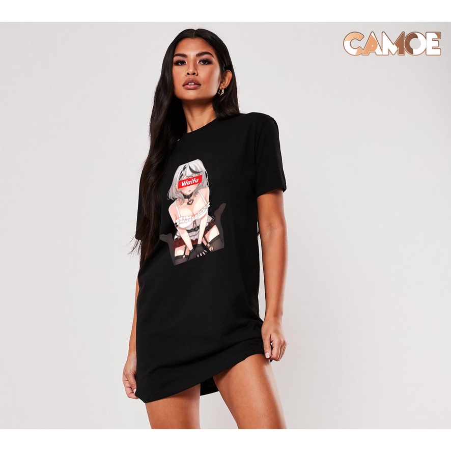 Tshirt dress Kaos Anime Waifu Sakamata Chloe Hololive