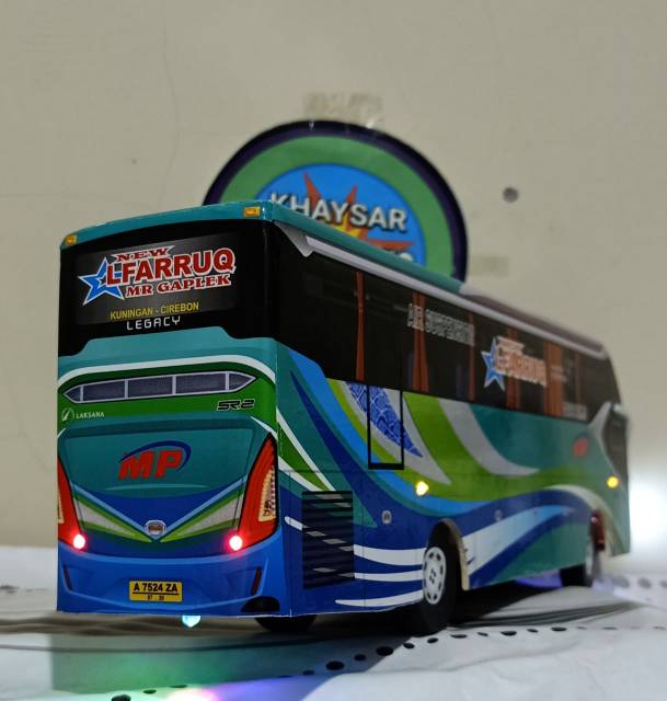 Miniatur bus bis SR2 ALFARUQ plus lampu