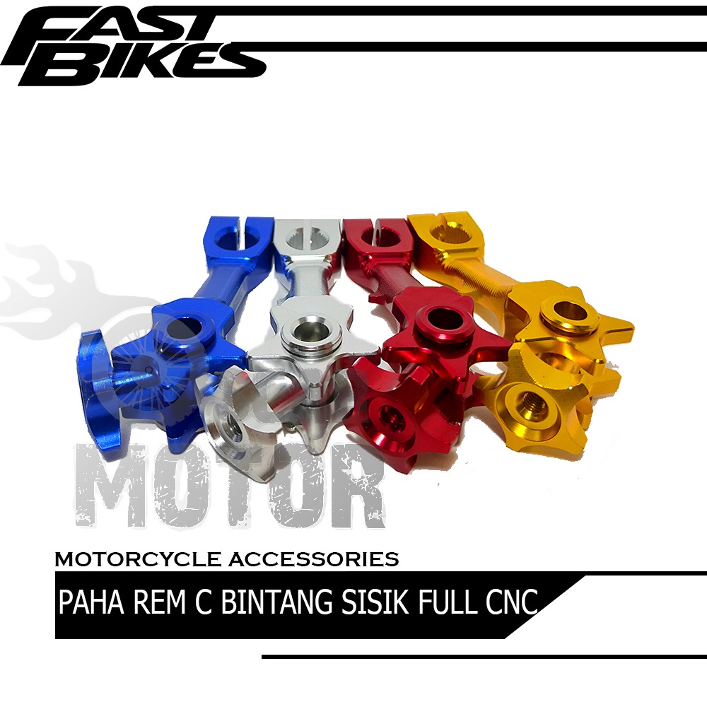 PAHA REM FASTBIKES PANAH FULL CNC WARNA MODEL BINTANG NEW REM BELAKANG motor