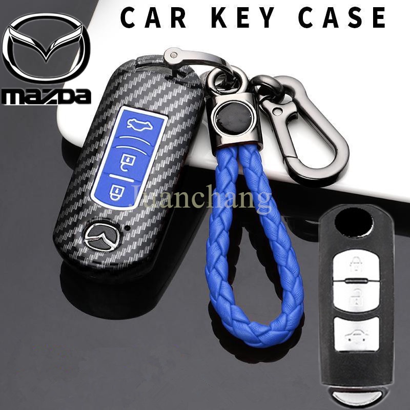 Case Kunci Mobil Bahan ABS Carbon Fiber Untuk Mazda 2 3 6 Atenza Axela Demio CX-5 CX-5 CX-3 CX-7 CX-9 2015 Mx-8 2018