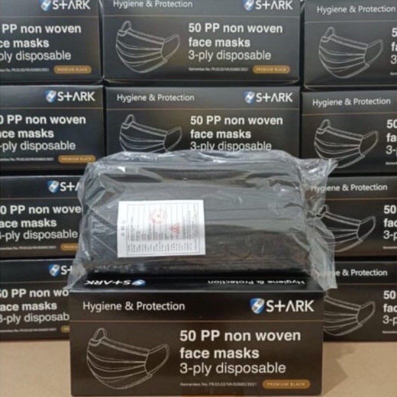 Masker Merk S Ark Warna Hitam Isi 50pcs Shopee Indonesia