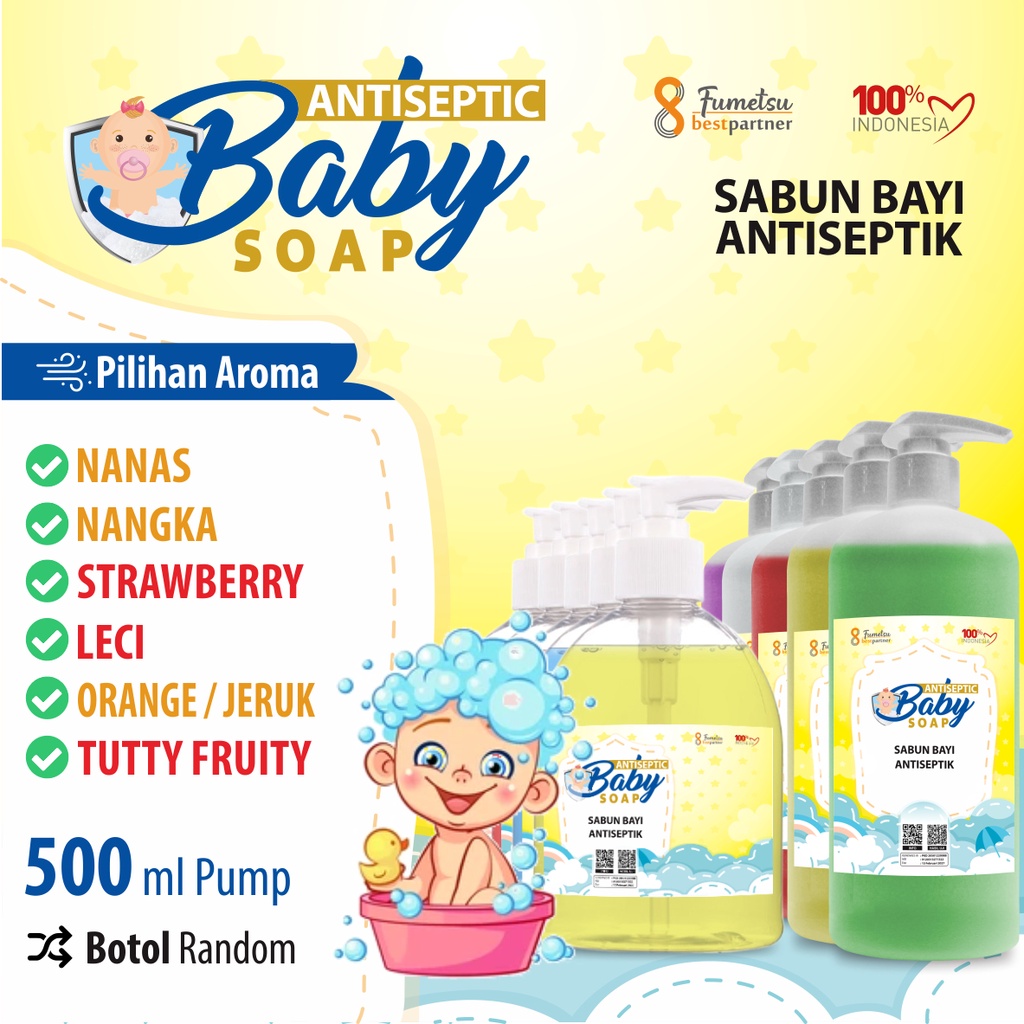 Sabun Mandi Baby Shower Aroma Segar Kemasan 500ml Pump