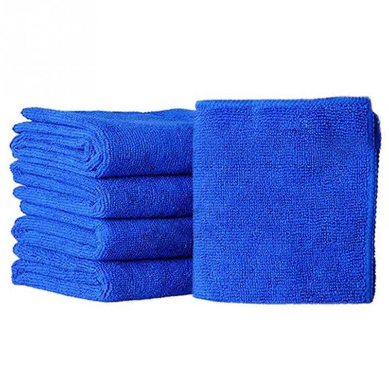 EACHGO Handuk Mikrofiber Lap Pengering Mobil 25 x 25 CM - WJJD201-Biru