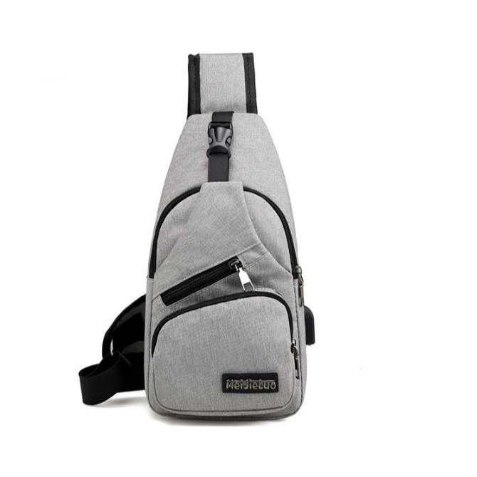 Tas Selempang Pria B295 USB Port Sling Bag