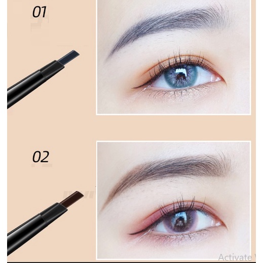 LAMEILA  PRETTY POWERFUL EYEBROW  SET 5 IN 1  ~  PENSIL ALIS BERKEPALA DUA AUTO ROTASI  ~ ANTI AIR ANTI KERINGAT TIDAK MUDAH LUNTUR 785