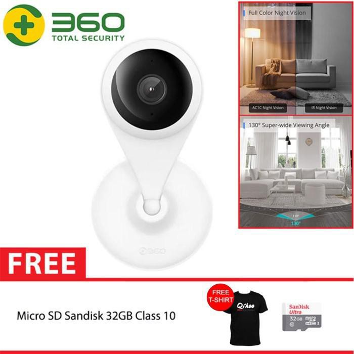 QIHOO AC1C 360 Smart IP Camera CCTV WIFI Night Vision Motion + 32GB kamera pengintai