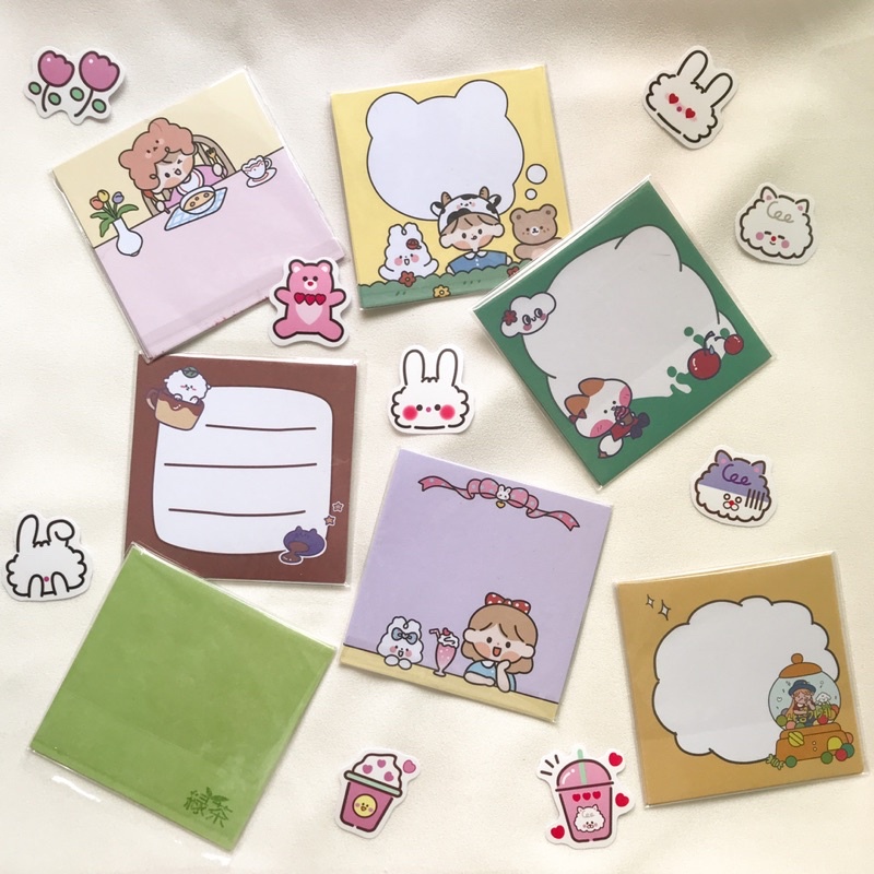 

Print Memopad Tanpa Lem Lucu Ukuran 6,5 x 6,5 cm Ketebalan Kertas 80GSM