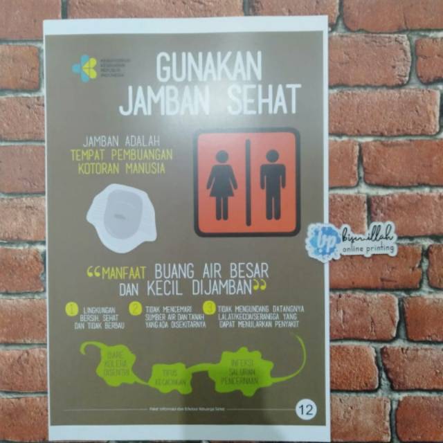 Poster kesehatan jamban sehat | Shopee Indonesia