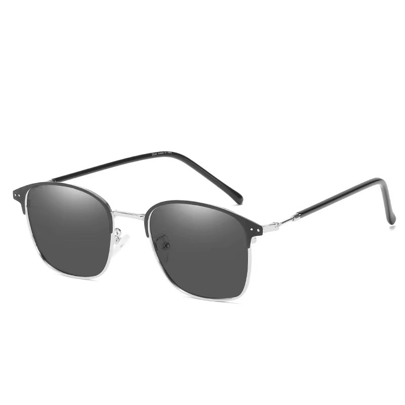 [TERMURAH] KACAMATA PHOTOCROMIC 1924 WANITA FRAME LENSA PREMIUM PHOTOCHROMIC PRIA FREE KOTAK LAP-BLACK-SILVER