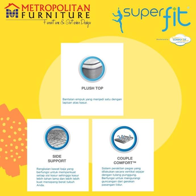 KASUR SPRINGBED COMFORTA SUPERFIT SUPER GOLD / SPRING BED MATRAS DG61464EZ