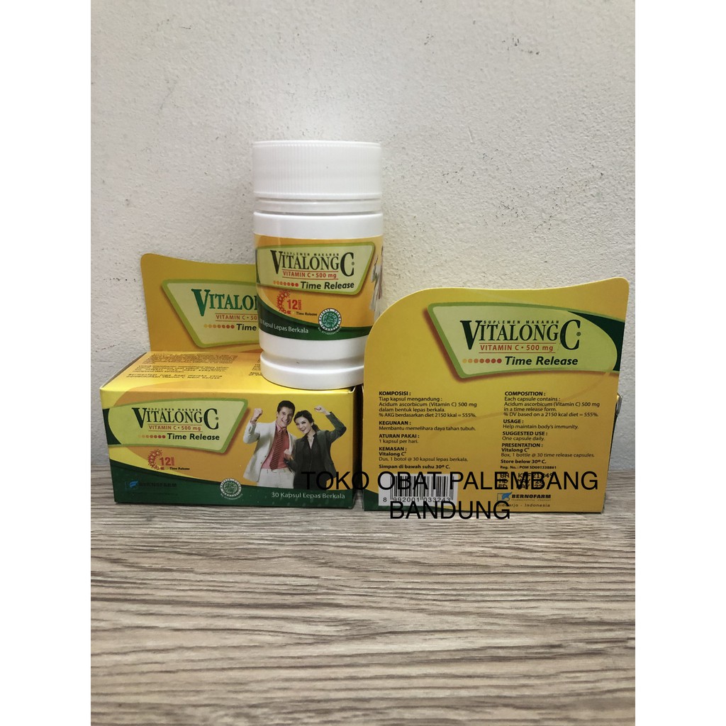 Vitalong C 30 Kapsul Time Release 500mg Vitamin C Vitamin C Vitalong C Botol Shopee Indonesia