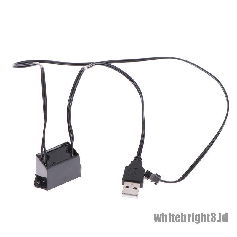 Adapter Driver USB 5V 1-5M El Wire Electroluminescent Warna Putih