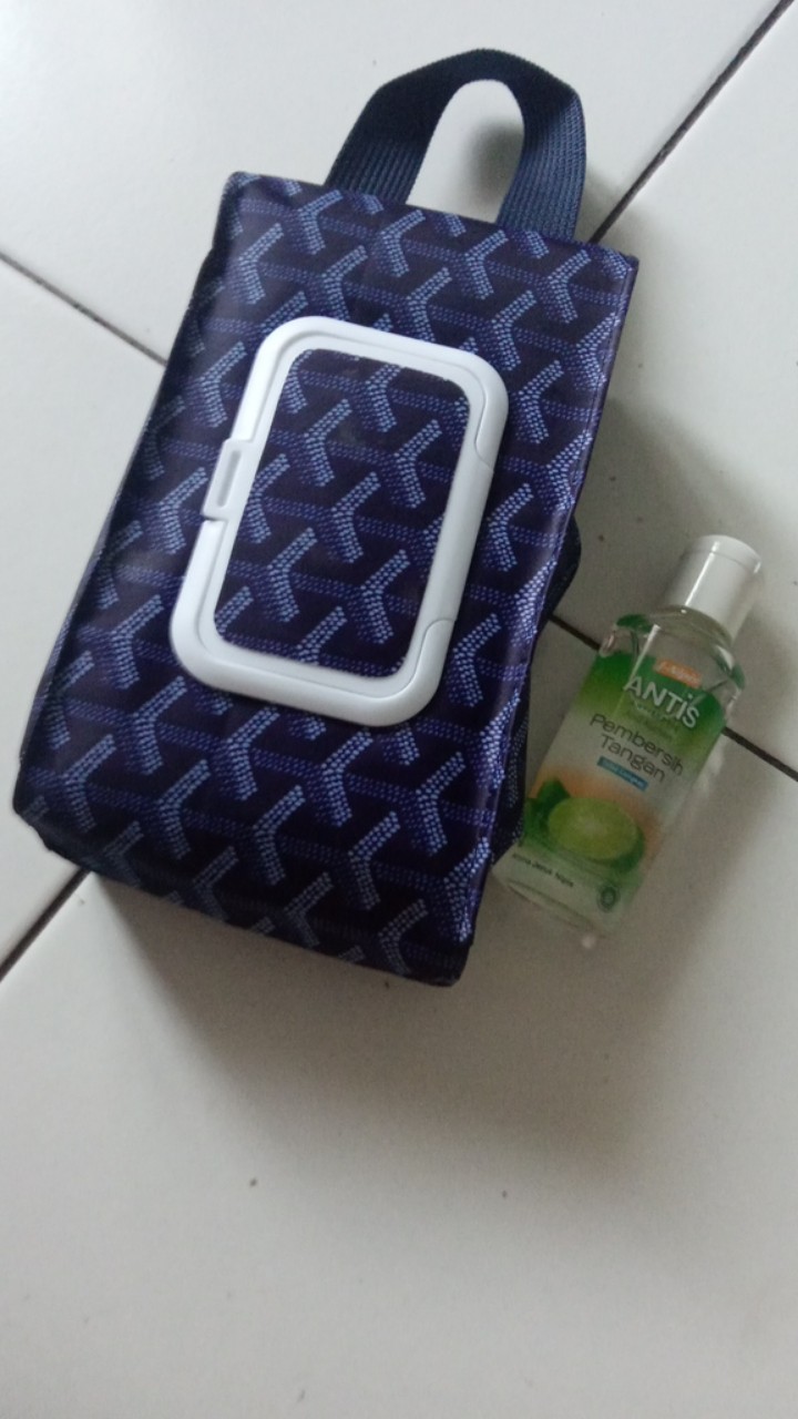 Tempat Tissue Basah Dan Kering 2in1 3in1 4in1 Boomerang Biru Donker