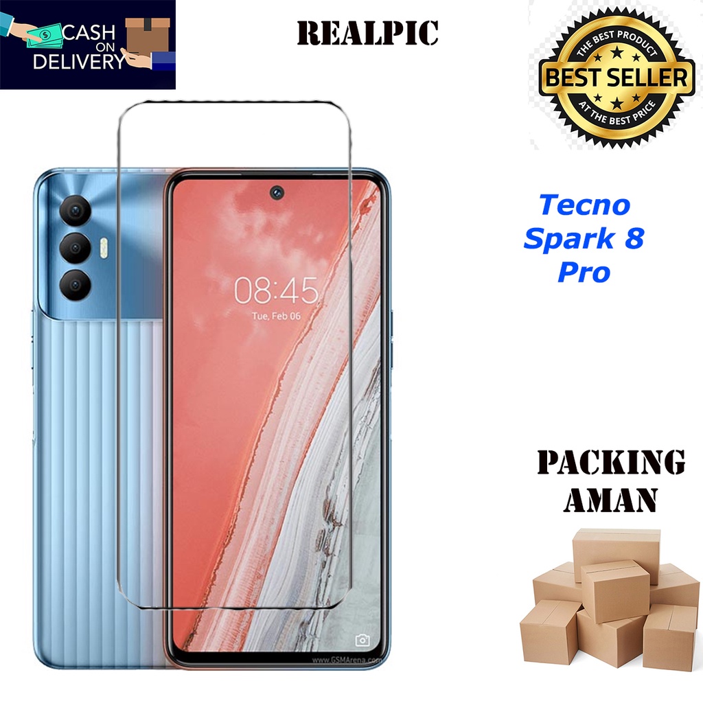 Tempered Glass Tecno Spark 8 Pro Screen Protector Anti Gores