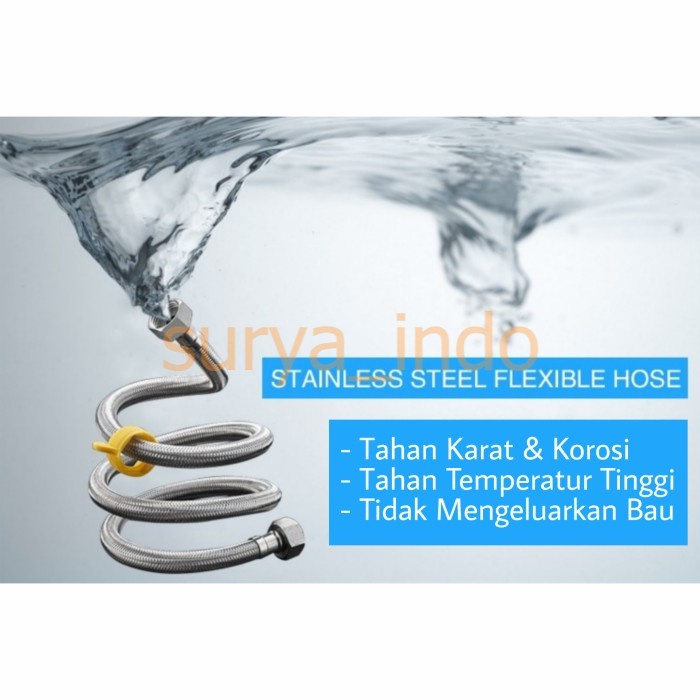 SELANG FLEXIBLE 20 CM - 200 CM PANAS DINGIN WATER HEATER KLOSET SINK