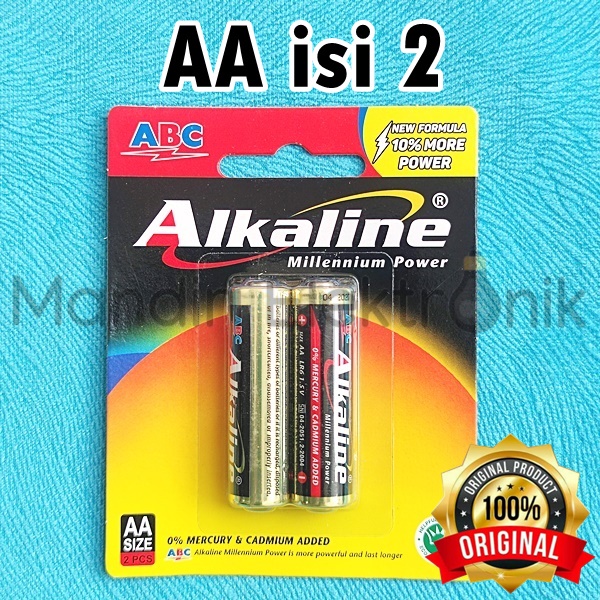 Baterai ABC Alkaline AA isi 2 - Battery Batere ABC Alkaline AA isi 2 1.5V