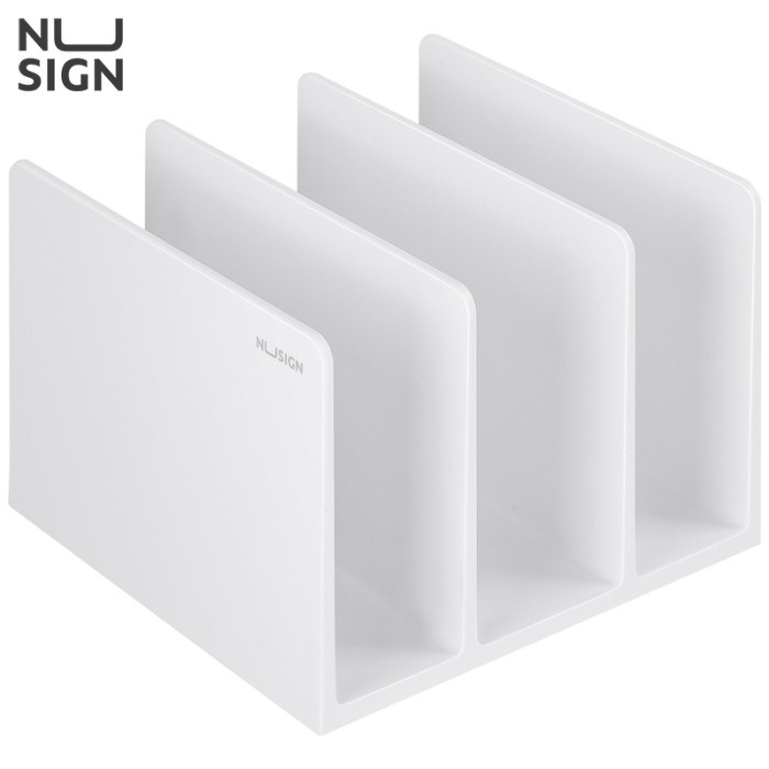 

READY Nusign Book Stand / Stand Untuk Buku 3 Sekat Mudah Dibersihkan NS006 - Putih TERLARIS