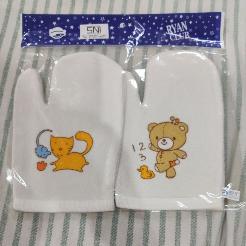 Waslap ryan isi 2 Washlap Bayi Waslap Jari Mandi Ryan