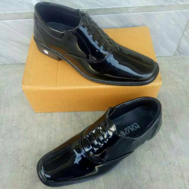 Sepatu pdh boots resteng hitam pantopel