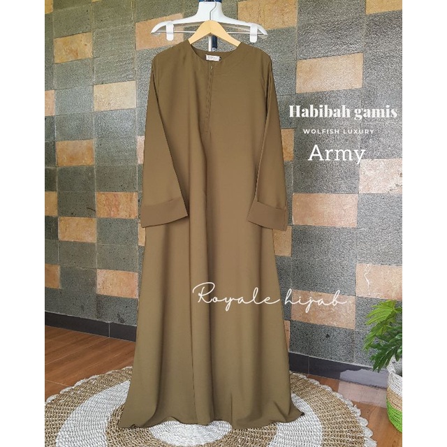 Royale - Habibah abaya polos wolfish premium