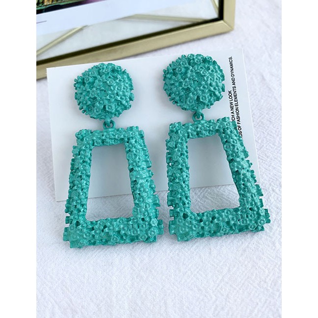 LRC Anting Tusuk Fashion Green Alloy Diamond Earrings F66528