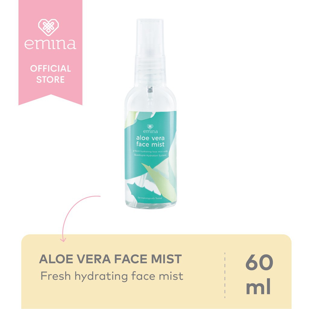 Emina Aloe Vera Face Mist 60ml (100% Original)