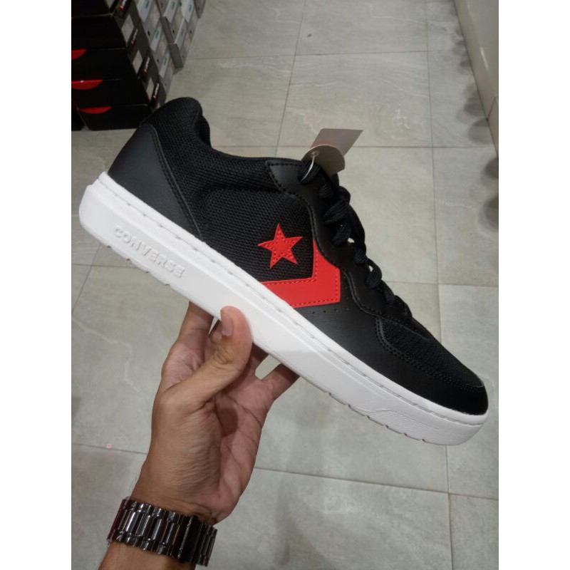 Converse Rival OX Black University Red 167530C Sepatu Casual Sneakers Pria Original