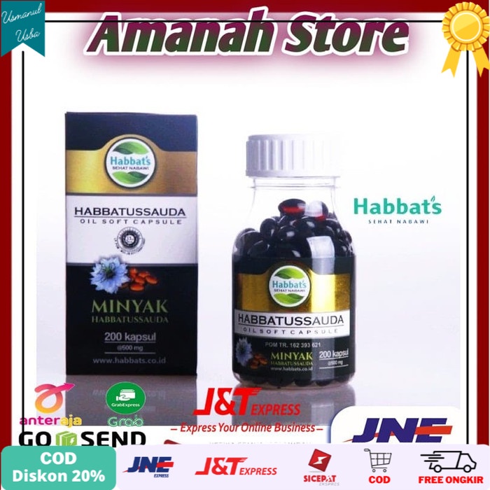 

◾COD◾ Habbatussauda Oil Soft Capsule isi 200 | Habbats Sehat Nabawi