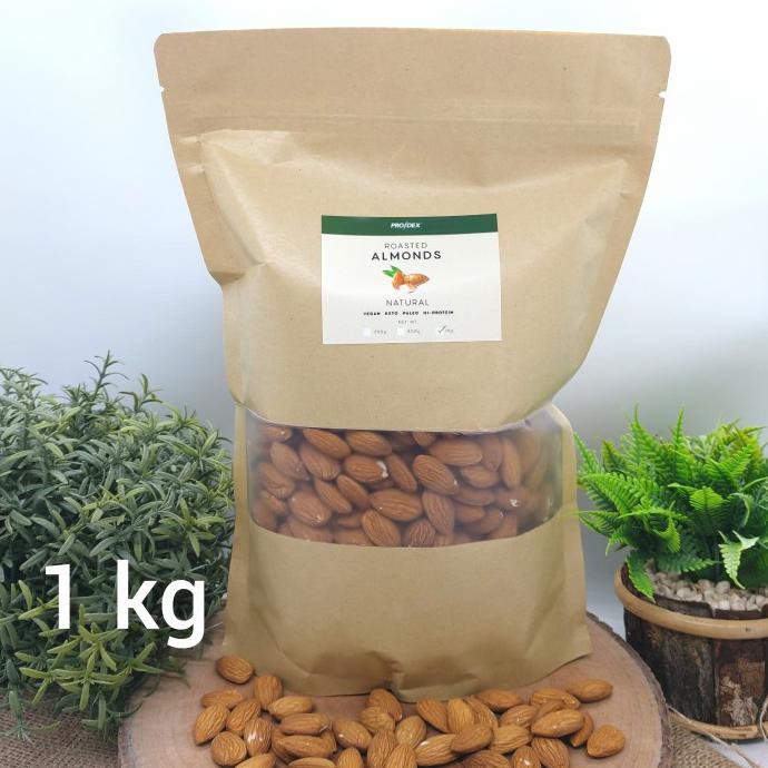 

TERBARU ROASTED ALMONDS / KACANG ALMOND PANGGANG 1KG - DIET, SNACK, SEHAT,