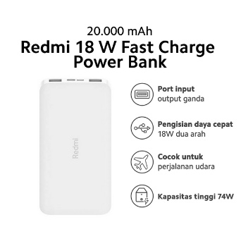 Xiaomi Powerbank (10000 mAh &amp; 20000 mAH) Input Type C &amp; Micro USB