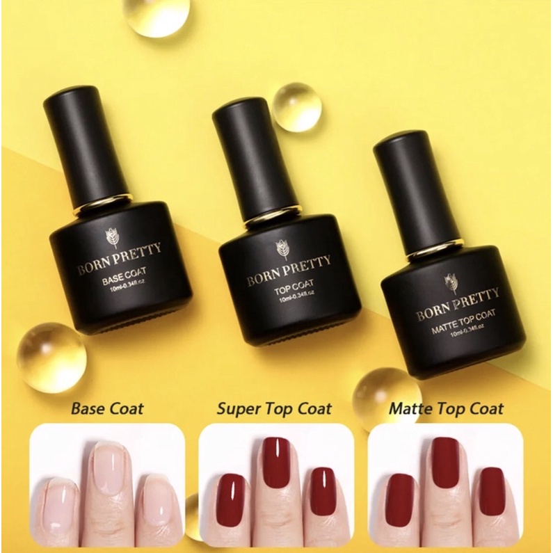 Born Pretty Super Top Coat &amp; Base Coat Nail Gel Polish