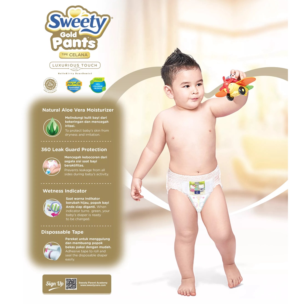 Sweety | Gold Pants XL 26 | Popok Bayi