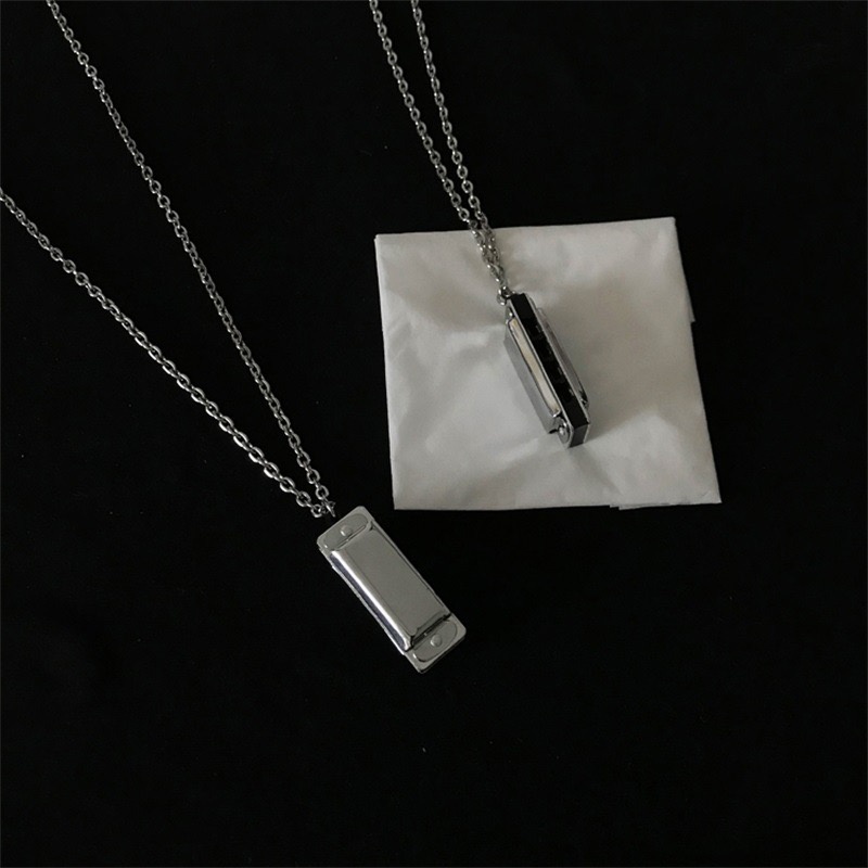 Harmonica Necklace Accessories Trendy Hip-hop Simple Street