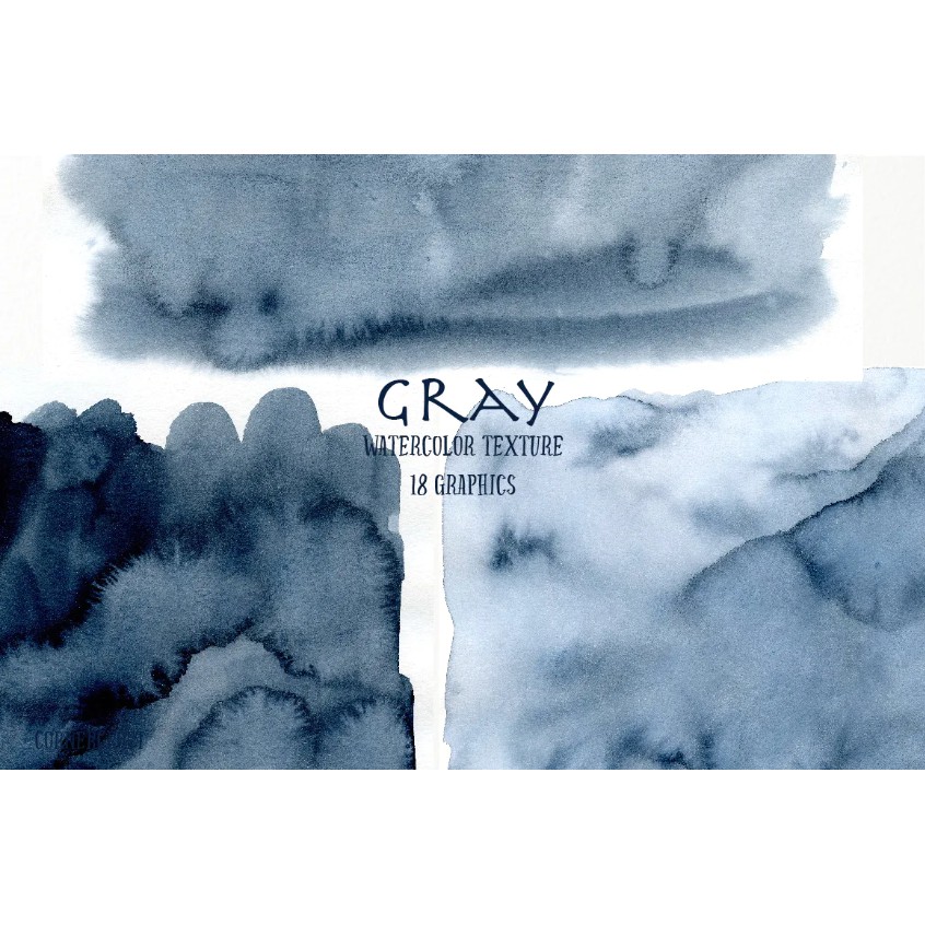 Pro Watercolor Texture Gray - Creative Marketid-4