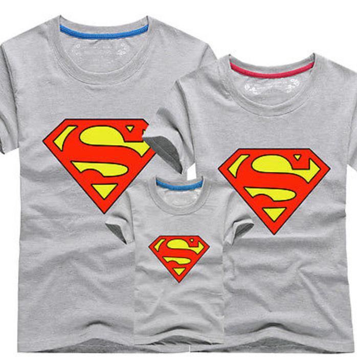 Promo!! (6 Warna) Cp Fm Superman Baju Kaos Keluarga Family Couple Superhero